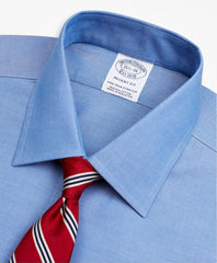 Brooks Brothers Men Stretch Regent Fitted Dress Shirt, Non-Iron Pinpoint Ainsley Collar French Cuff Pinpoint