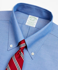 Brooks Brothers Men Stretch Milano Slim-Fit Dress Shirt, Non-Iron Pinpoint Button-Down Collar