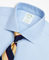 Brooks Brothers Men Stretch Milano Slim-Fit Dress Shirt, Non-Iron Royal Oxford English Collar