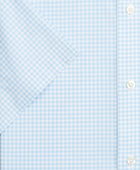 Brooks Brothers Men Stretch Madison Classic-Fit Dress Shirt, Non-Iron Poplin Short-Sleeve Gingham