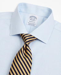 Brooks Brothers Men Stretch Regent Fitted Dress Shirt, Non-Iron Twill English Collar Micro-Check