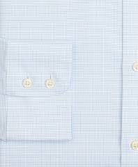 Brooks Brothers Men Stretch Milano Slim-Fit Dress Shirt, Non-Iron Twill Ainsley Collar Micro-Check