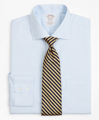 Brooks Brothers Men Stretch Soho Extra-Slim-Fit Dress Shirt, Non-Iron Twill English Collar Micro-Check