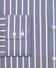 Brooks Brothers Men Luxury Collection Madison Classic-Fit Dress Shirt, Franklin Spread Collar Herringbone Wide Stripe