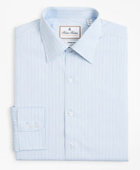 Brooks Brothers Men Luxury Collection Regent Fitted Dress Shirt, Franklin Spread Collar Textured Stripe
