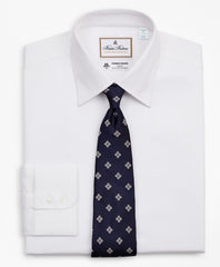 Brooks Brothers Men Luxury Collection Milano Slim-Fit Dress Shirt, Franklin Spread Collar Herringbone