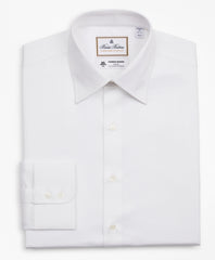Brooks Brothers Men Luxury Collection Regent Fitted Dress Shirt, Franklin Spread Collar Herringbone