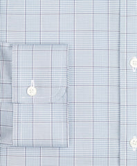 Brooks Brothers Men Stretch Madison Classic-Fit Dress Shirt, Non-Iron Pinpoint Button-Down Collar Glen Plaid