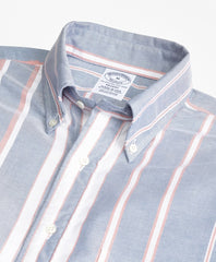 Brooks Brothers Men Regent Fit Oxford Bold Stripe Sport Shirt