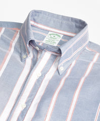 Brooks Brothers Men Milano Fit Oxford Bold Stripe Sport Shirt