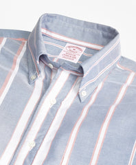 Brooks Brothers Men Madison Fit Oxford Bold Stripe Sport Shirt