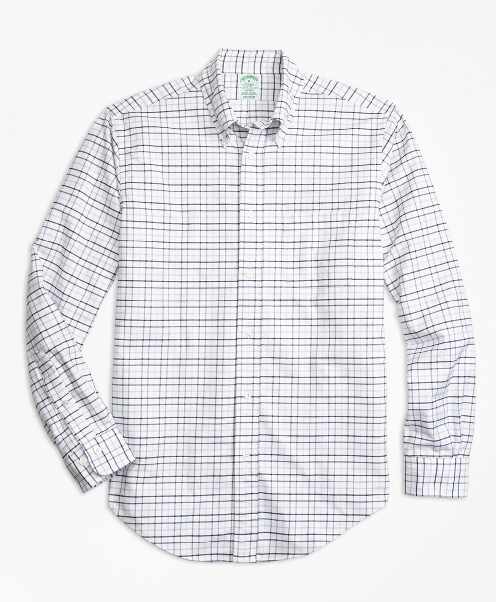 Brooks Brothers Men Milano Fit Oxford Multi-Check Sport Shirt