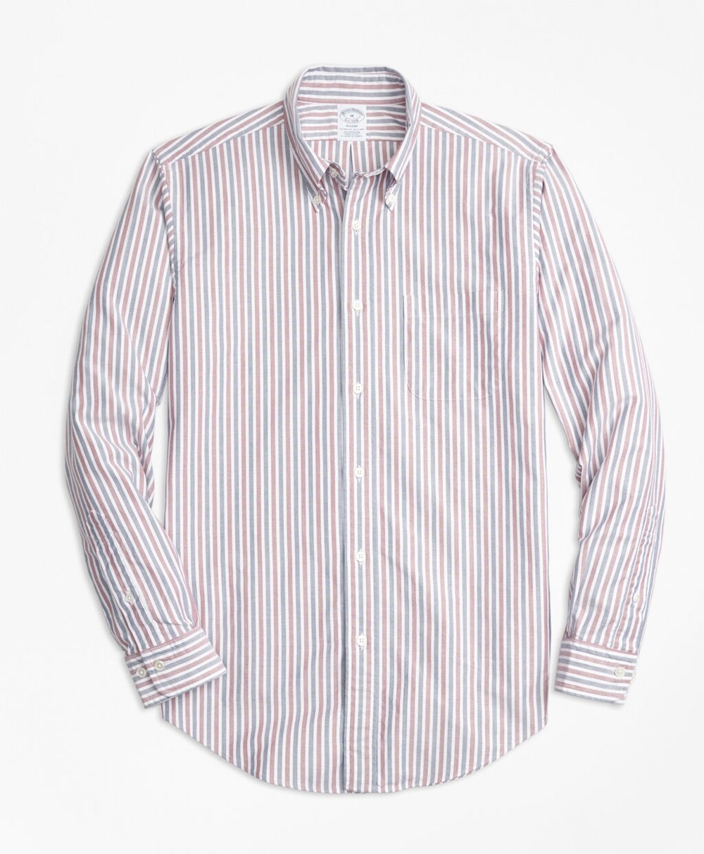 Brooks Brothers Men Regent Fit Oxford Stripe Sport Shirt