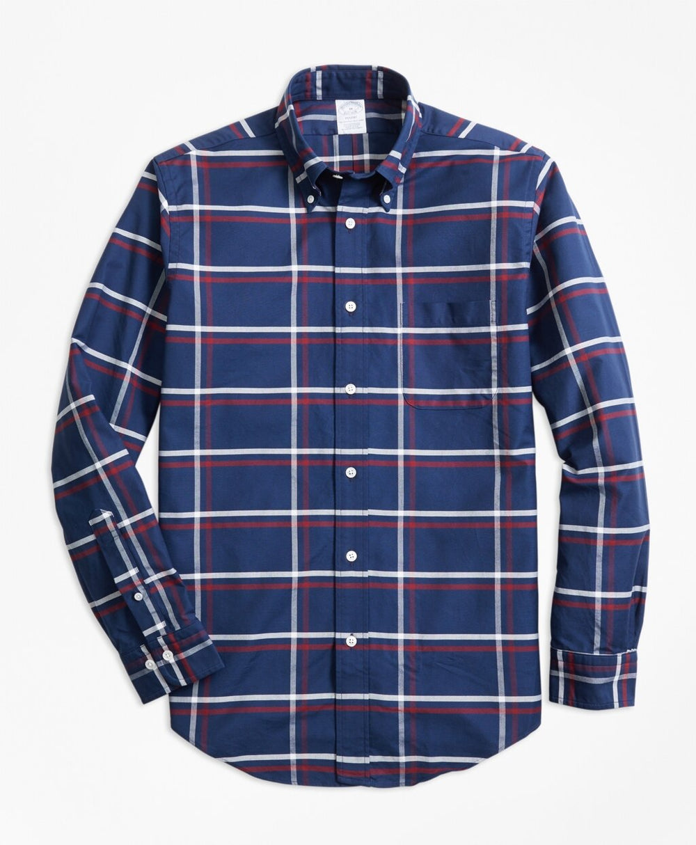 Brooks Brothers Men Regent Fit Oxford Check Sport Shirt
