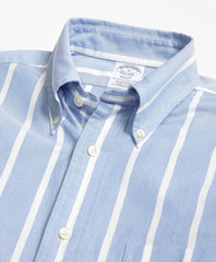 Brooks Brothers Men Regent Fit Oxford Wide Stripe Sport Shirt