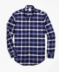 Brooks Brothers Men Milano Fit Oxford BB#10 Plaid Sport Shirt
