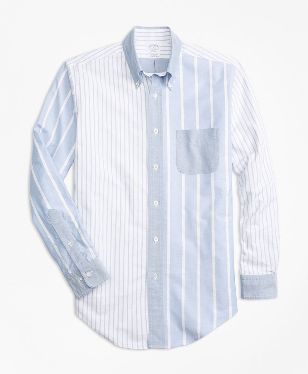 Brooks Brothers Men Regent Fit Oxford Fun Stripe Sport Shirt