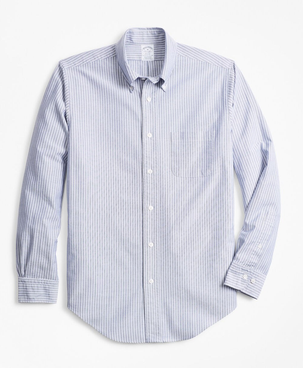Brooks Brothers Men Regent Fit Oxford Stripe Sport Shirt