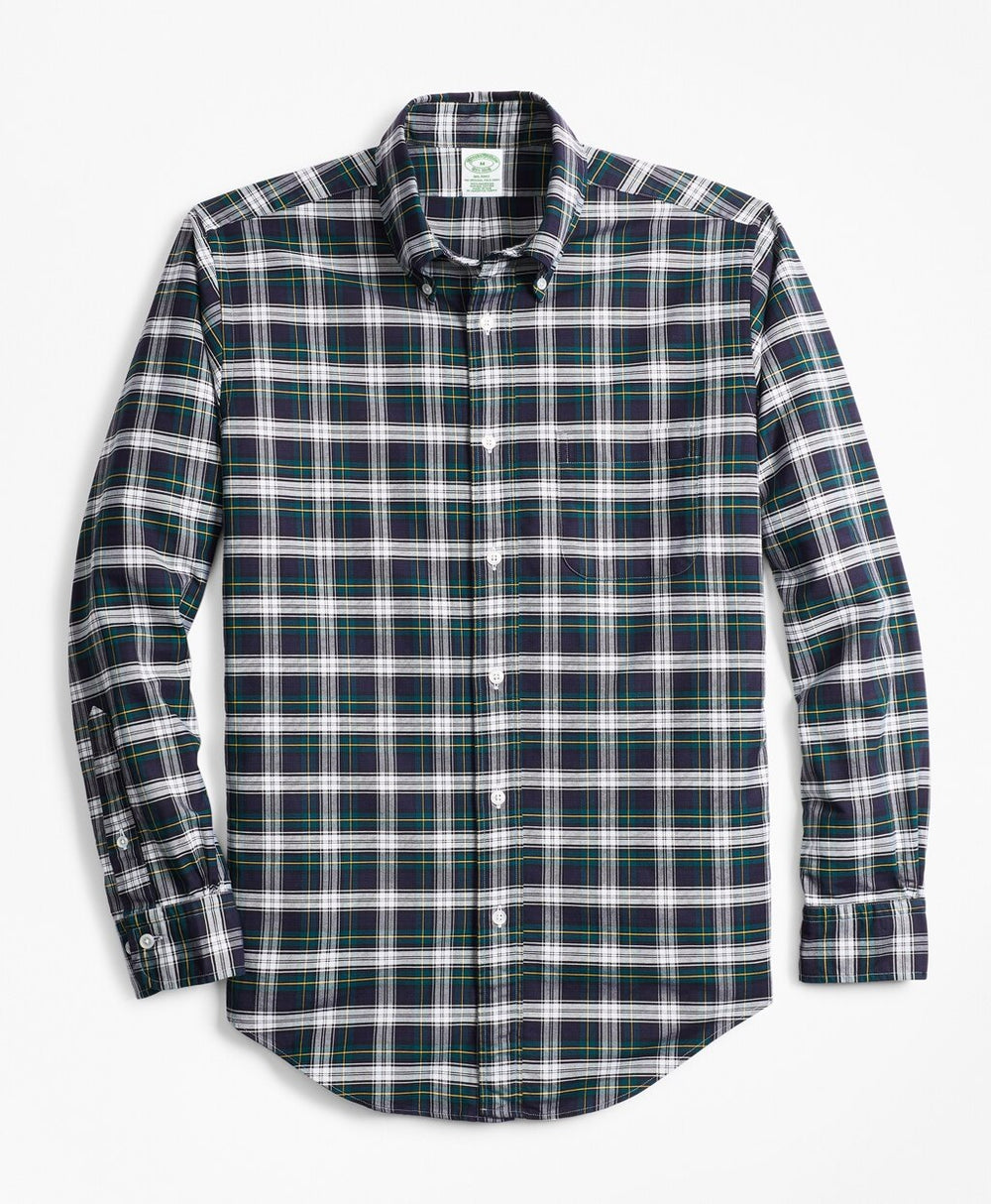 Brooks Brothers Men Milano Fit Oxford Tartan Sport Shirt