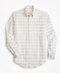 Brooks Brothers Men Madison Fit Oxford Windowpane Sport Shirt