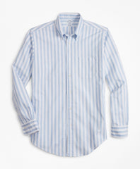 Brooks Brothers Men Regent Fit Oxford Wide Stripe Sport Shirt