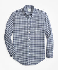 Brooks Brothers Men Milano Fit Oxford Gingham Sport Shirt