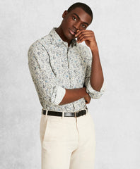 Brooks Brothers Men Golden Fleece® Regent Fit White Floral Sport Shirt