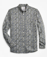 Brooks Brothers Men Luxury Collection Regent Fitted Sport Shirt, Button-Down Collar Paisley Print