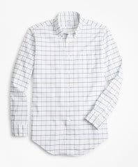 Brooks Brothers Men Regent Fit Oxford Windowpane Sport Shirt