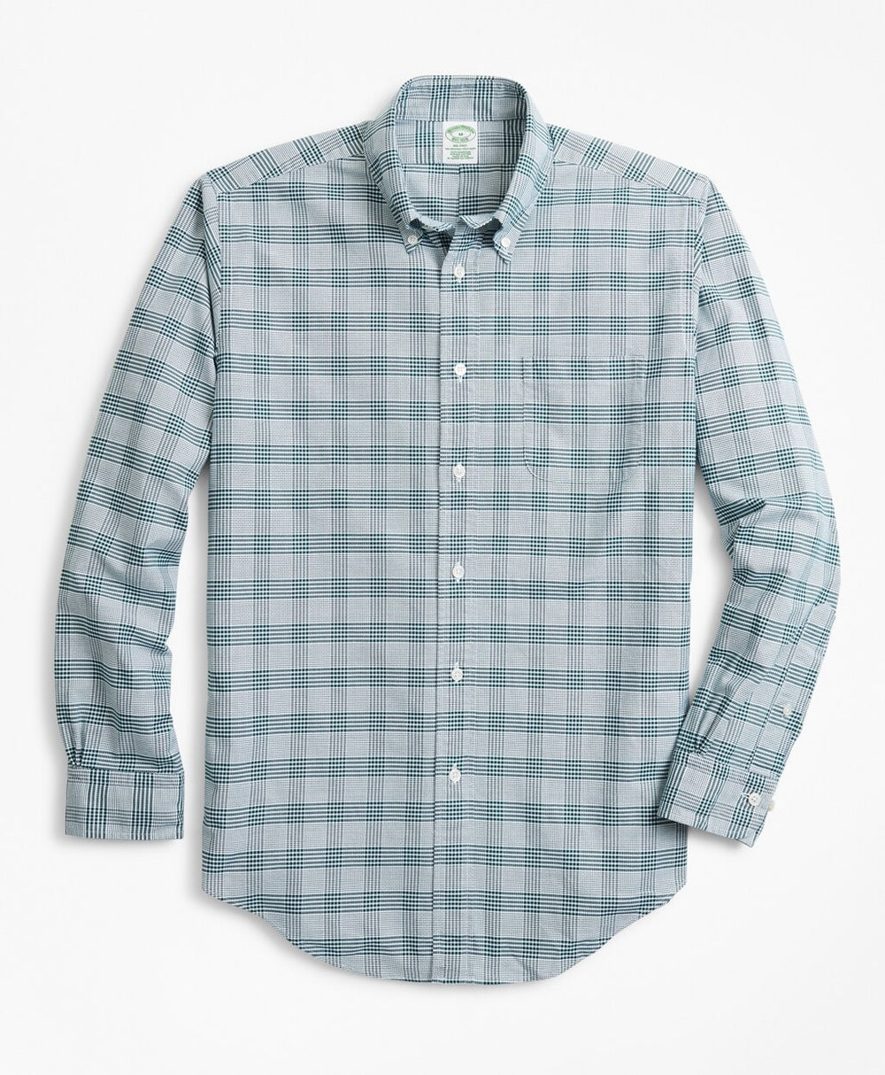 Brooks Brothers Men Milano Fit Oxford Glen Plaid Sport Shirt