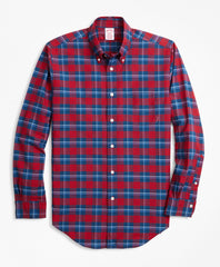 Brooks Brothers Men Madison Fit Oxford Bold Plaid Sport Shirt
