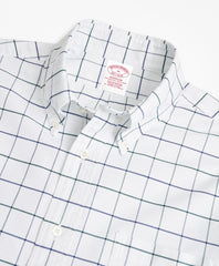 Brooks Brothers Men Madison Fit Oxford Windowpane Sport Shirt