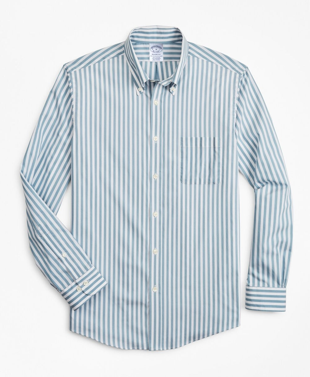 Brooks Brothers Men Regent Fitted Sport Shirt, Performance Series with COOLMAX®, Stripe