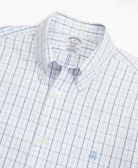 Brooks Brothers Men Stretch Regent Fitted Sport Shirt, Non-Iron Windowpane