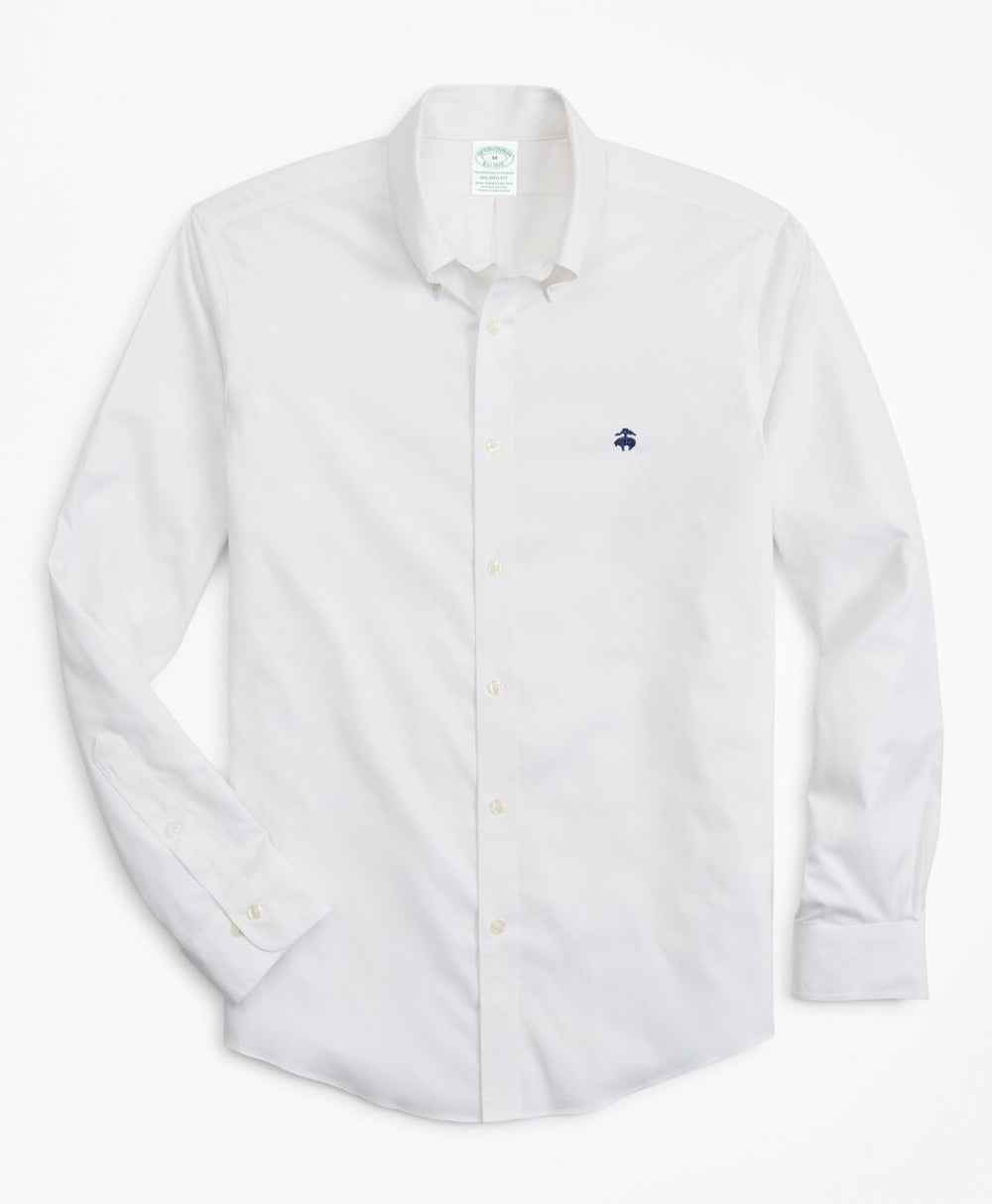 Brooks Brothers Men Stretch Milano Slim-Fit Sport Shirt, Non-Iron