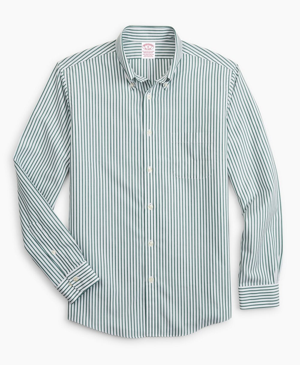 Brooks Brothers Men Stretch Madison Classic-Fit Sport Shirt, Non-Iron Candy Stripe