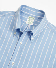 Brooks Brothers Men Milano Slim-Fit Sport Shirt, Performance Series with COOLMAX®, Ground Stripe