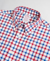 Brooks Brothers Men Stretch Madison Classic-Fit Sport Shirt, Non-Iron Large Windowpane