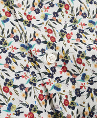 Brooks Brothers Men Golden Fleece® Regent Fit White Flower-Print Poplin Sport Shirt
