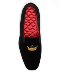 Brooks Brothers Men Velvet Crown Slippers