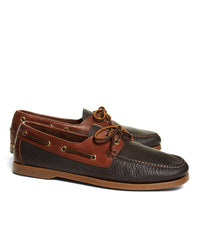 Brooks Brothers Men Contrasting Leather Boat Shoes