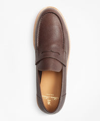Brooks Brothers Men Textured Leather Penny Loafer