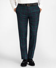 Brooks Brothers Men Madison Fit Black Watch Wool Trousers