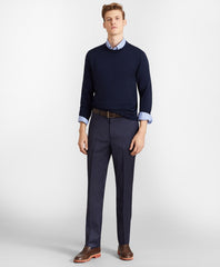 Brooks Brothers Men BrooksFlex™ Milano-Fit Wool Trousers, Unfinished Hem