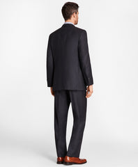 Brooks Brothers Men Madison Fit Saxxon™ Wool Navy Tic 1818 Suit
