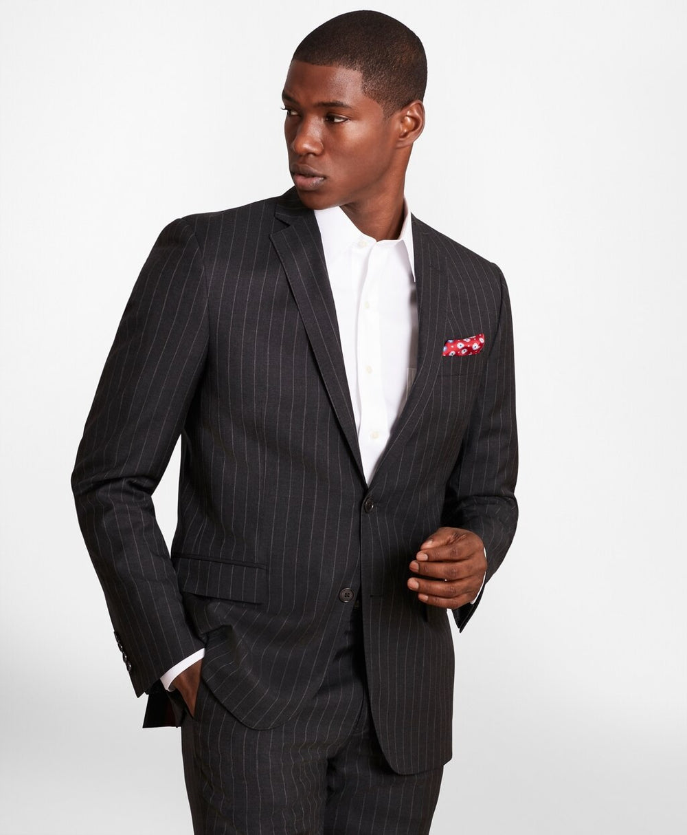 Brooks Brothers Men BrooksGate™ Regent-Fit Striped Wool Twill Suit Jacket