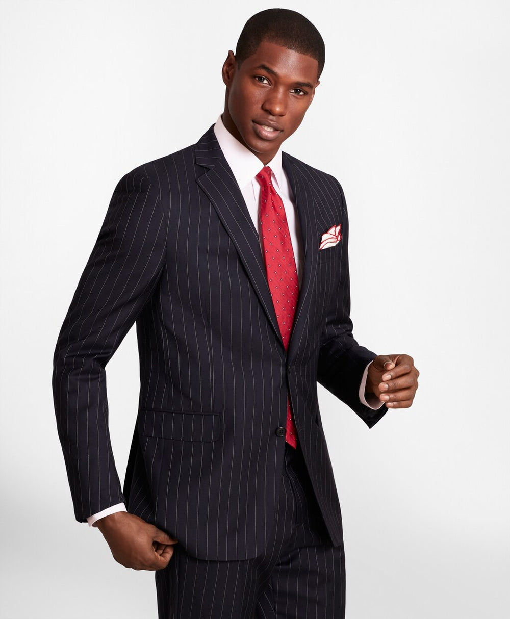 Brooks Brothers Men BrooksGate™ Regent-Fit Bead-Stripe Twill Suit Jacket