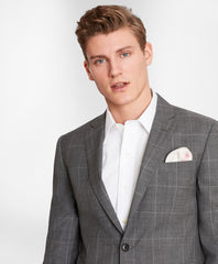 Brooks Brothers Men BrooksGate™ Milano-Fit Windowpane Wool Suit Jacket
