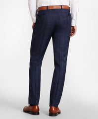 Brooks Brothers Men BrooksGate™ Milano-Fit Windowpane Wool Twill Suit Pants