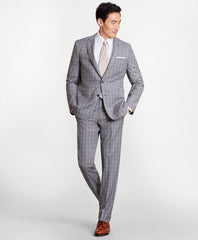 Brooks Brothers Men Regent Fit Three-Button Check 1818 Suit